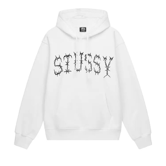 Stüssy White Barb Hoodie - Picture 1 of 2